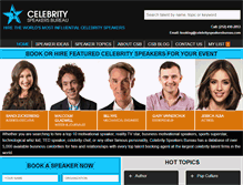 Tablet Screenshot of celebrityspeakersbureau.com